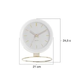 Karlsson Tafelklok Globe - Wit - 21x24,5x14cm -Dagelijkse Boodschappen Winkel 3614f65857d64499998f2fa92e1bdc2c