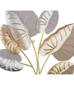 PRESENT TIME Muurkunst Alocasia Leaves - Metaal Met Mesh - 50x62x2cm -Dagelijkse Boodschappen Winkel 36cb40ed75bc405ba2277a89d4863f0b