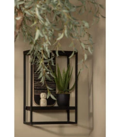 WOOOD Wandrek Verticaal Buiten Febe - Metaal - Zwart - 60x40x20 -Dagelijkse Boodschappen Winkel 377db4aad78f4d078a8573329c9b8260