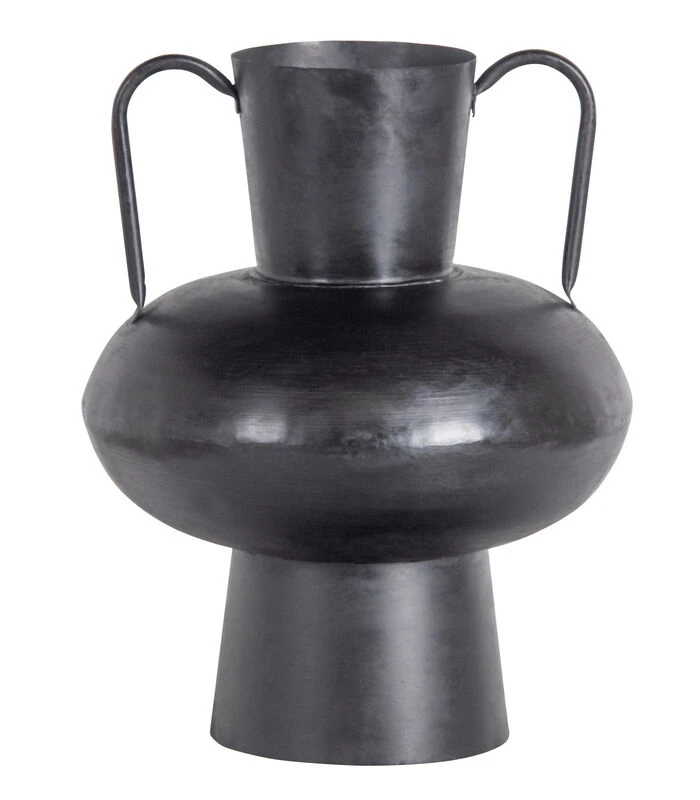 Exclusive Vere Vaas - Metaal - Zwart - 37x30x30 1 Exclusive Vere Vaas - Metaal - Zwart - 37x30x30