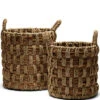 Opbergmanden Set Van 2 Met Handvaten, Gevlochten - Magamaya - Bruin -