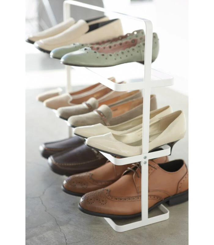 Yamazaki Shoe Rack Wide - Tower - White 2 Yamazaki Shoe Rack Wide - Tower - White - Afbeelding 2