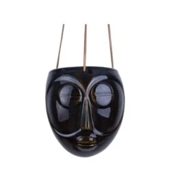 PRESENT TIME Plantenpot Mask - Bruin - 16,5x13,6x17,9cm