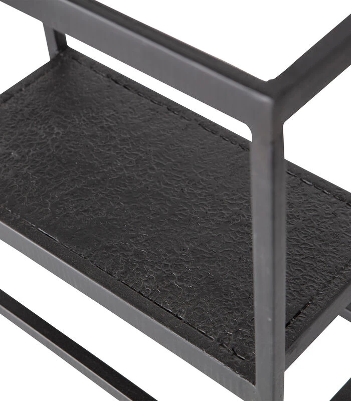 WOOOD Wandrek Binnen/Buiten Febe - Metaal - Zwart - 40x40x20 4 WOOOD Wandrek Binnen/Buiten Febe - Metaal - Zwart - 40x40x20 - Afbeelding 4