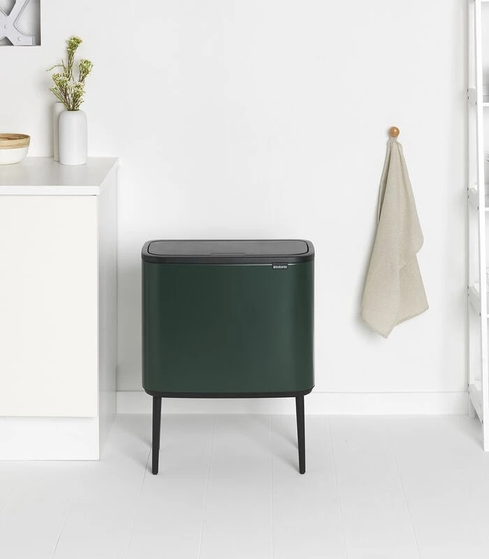 Brabantia Bo Touch Bin, 3 X 11L - Pine Green 4 Brabantia Bo Touch Bin, 3 X 11L - Pine Green - Afbeelding 4