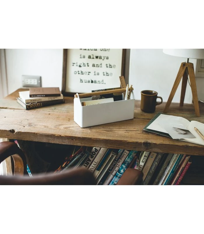 Yamazaki Pen & Letter Stand - Tosca - White 2 Yamazaki Pen & Letter Stand - Tosca - White - Afbeelding 2