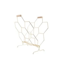 PRESENT TIME Tijdschriftenrek Honeycomb - Verguld - 40x33x45cm