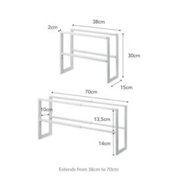 Yamazaki Extendable Shoe Rack 2 Tier - Line - White 7 Yamazaki Extendable Shoe Rack 2 Tier - Line - White -Dagelijkse Boodschappen Winkel 3e1402b8722241a9b37581f8b83125dc
