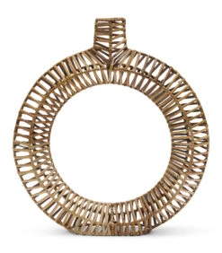Vaas - Rustic Rattan Round Decoration Vase L - Naturel