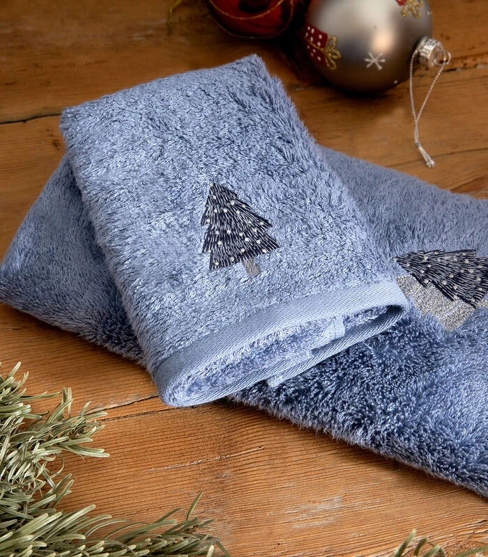 Handdoek Feixe 30x50 Cm Azuki Blauw 2 Handdoek Feixe 30x50 Cm Azuki Blauw - Afbeelding 2