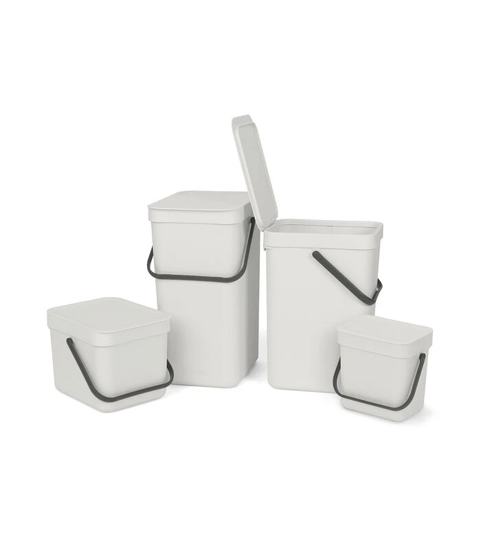 Brabantia Sort & Go Afvalemmer, 25 Liter - Light Grey 4 Brabantia Sort & Go Afvalemmer, 25 Liter - Light Grey - Afbeelding 4