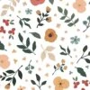 BLOEM Behang - Bloemen En Bladeren Patroon