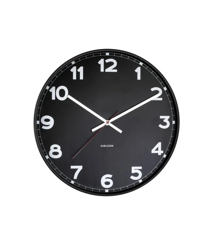 Karlsson Wandklok New Classic - Medium - Zwart - Ø40,6cm 2 Karlsson Wandklok New Classic - Medium - Zwart - Ø40,6cm - Afbeelding 2