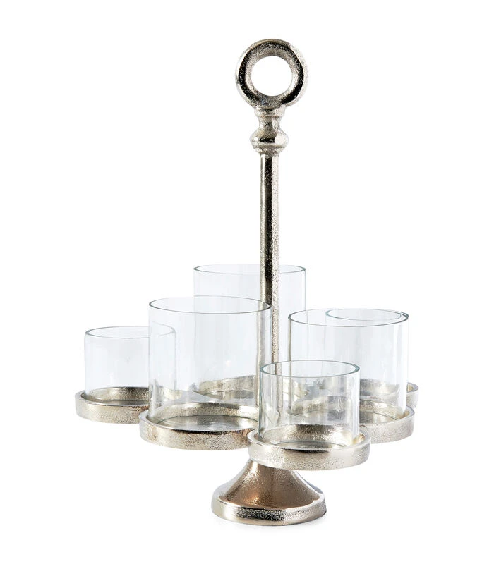 Windlichten Voor Binnen - Lisbon Multiple Hurricane S - Zilver - 1 Stuks 1 Windlichten Voor Binnen - Lisbon Multiple Hurricane S - Zilver - 1 Stuks