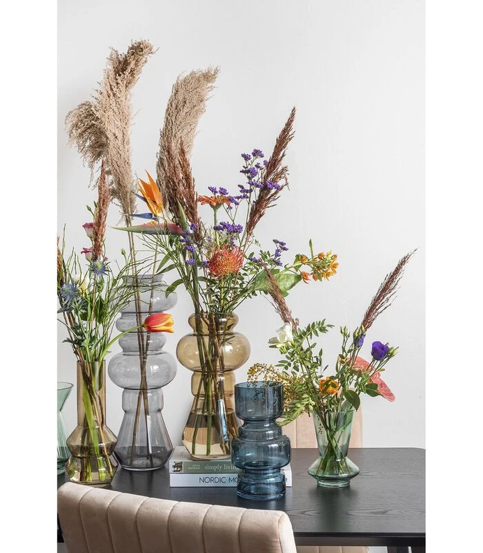 PRESENT TIME Vaas Morgana - Glas Donker Grijs - Large - 18x50cm 2 PRESENT TIME Vaas Morgana - Glas Donker Grijs - Large - 18x50cm - Afbeelding 2