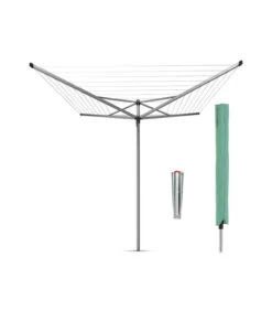 Brabantia Droogmolen Topspinner, 50 Meter Met Metalen Grondanker