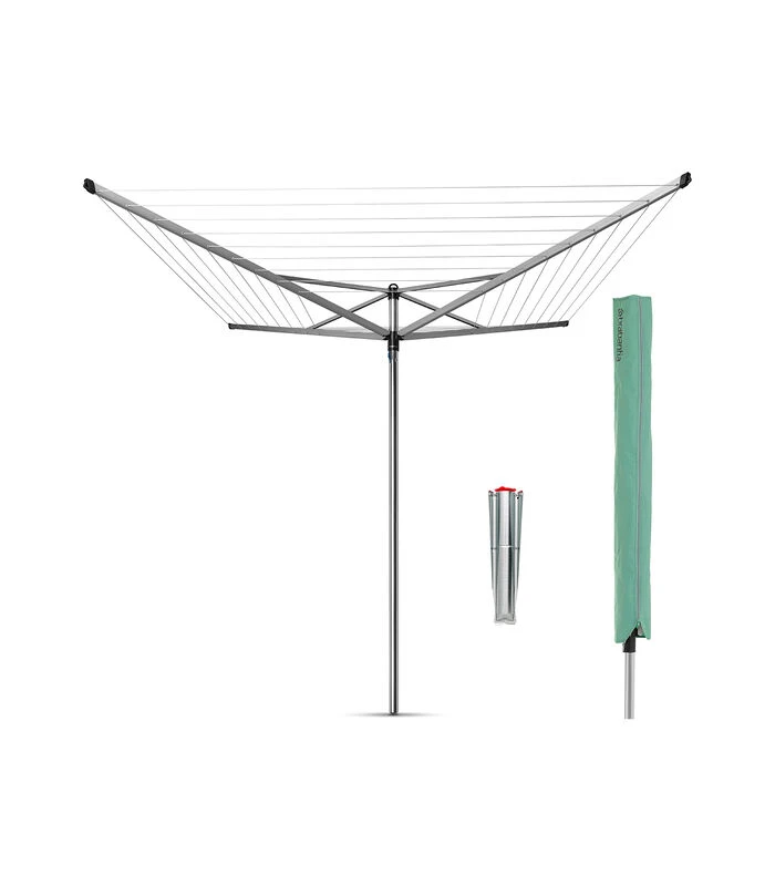 Brabantia Droogmolen Topspinner, 50 Meter Met Metalen Grondanker 1 Brabantia Droogmolen Topspinner, 50 Meter Met Metalen Grondanker