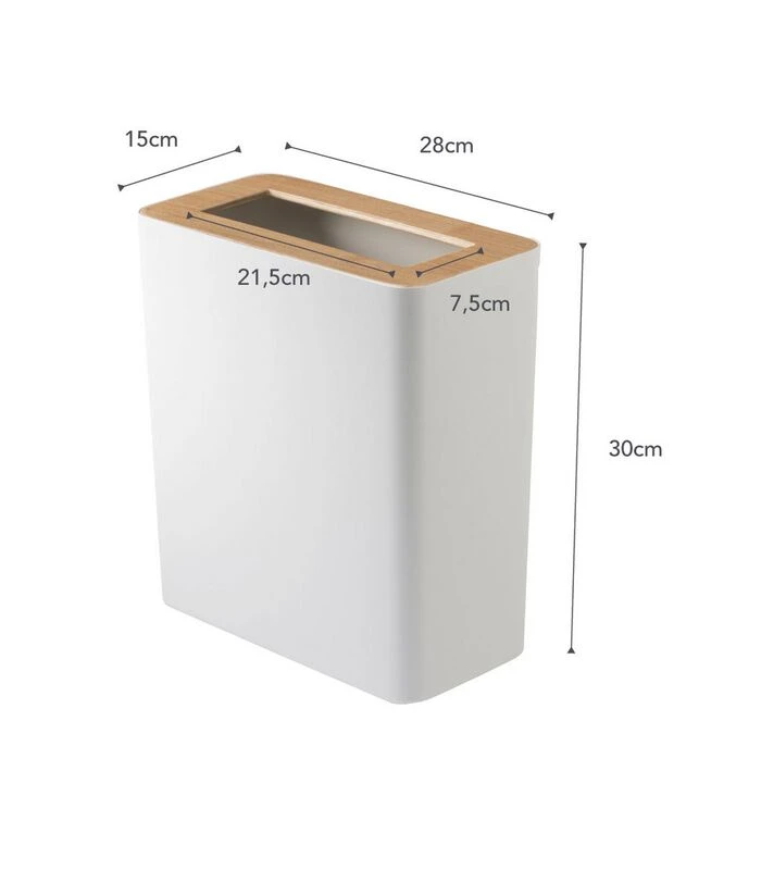 Yamazaki Trash Can Square - Rin - Natural 5 Yamazaki Trash Can Square - Rin - Natural - Afbeelding 5