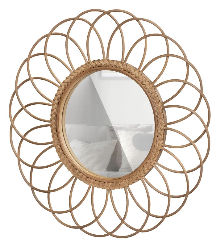 Flores Spiegel Rond - Bamboe - Naturel - 59x59x2 3 Flores Spiegel Rond - Bamboe - Naturel - 59x59x2 - Afbeelding 3