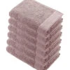 6x Remade Cotton Handdoeken 50x100 Cm Poeder Roze