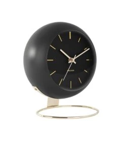 Karlsson Tafelklok Globe - Zwart - 21x24,5x14cm