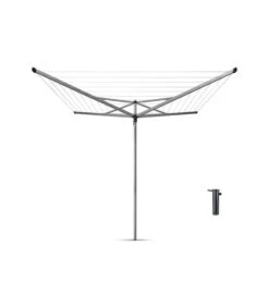 Brabantia Droogmolen Essential, 50 Meter Met Bodemhuls