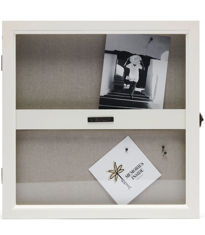 Vitrine Box Met Deur, Fotokast - Memories - Wit 1 Vitrine Box Met Deur, Fotokast - Memories - Wit