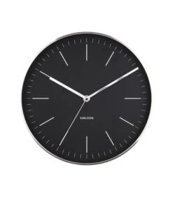 Karlsson Wandklok Minimal - Zwart, Nikkel Behuizing - Ø27,5cm 7 Karlsson Wandklok Minimal - Zwart, Nikkel Behuizing - Ø27,5cm -Dagelijkse Boodschappen Winkel 5029b6a2afc548c087b36d4fd1fc1d05