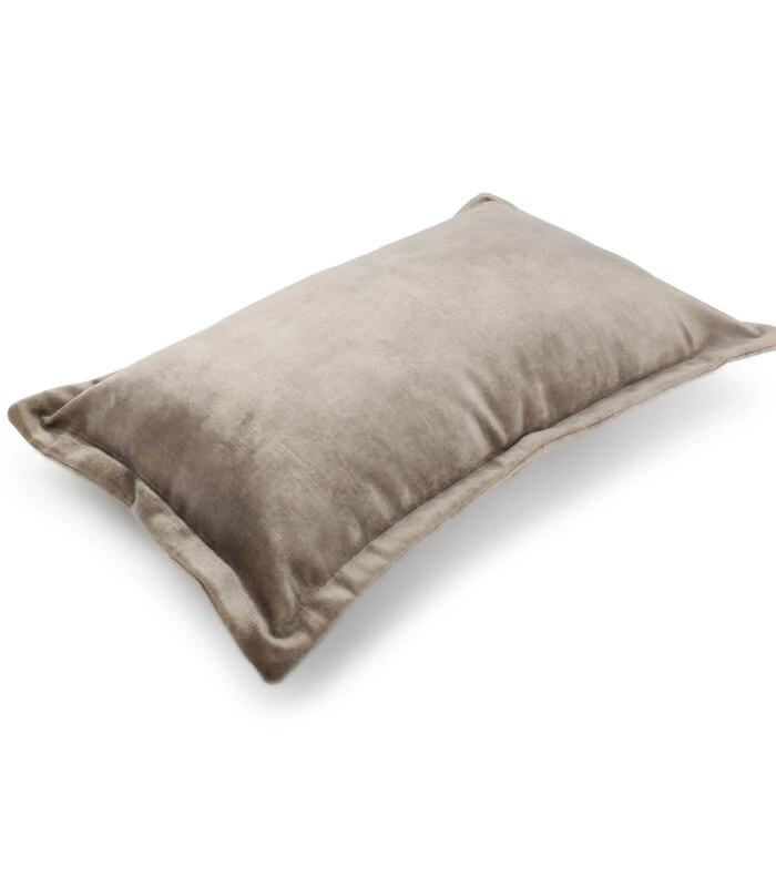 Kussen 45x30cm Velvet Taupe Lounge 2 Kussen 45x30cm Velvet Taupe Lounge - Afbeelding 2