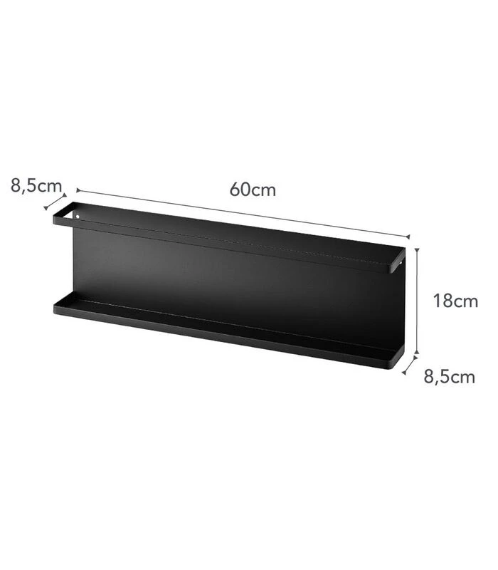 Yamazaki Wall Mounted Shelf - Tower - Black 5 Yamazaki Wall Mounted Shelf - Tower - Black - Afbeelding 5
