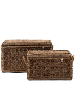 Opbergkist - Dekenkist - Nusa Dua Trunk - Set Van 2 Stuks - Naturel Beige