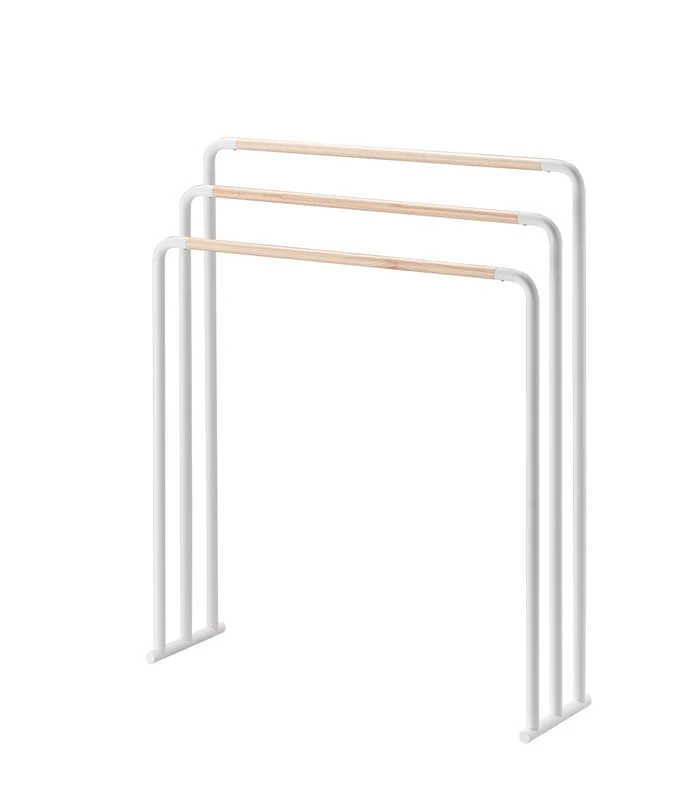 Yamazaki Bath Towel Hanger - Plain - White 1 Yamazaki Bath Towel Hanger - Plain - White