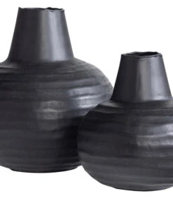 Exclusive Yuri Vaas - Aluminium - Zwart - 24x24x24 -Dagelijkse Boodschappen Winkel 57a8202d7fc046a68d90b5e8624adb59