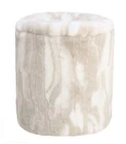 Poef In Beige Imitatiebont