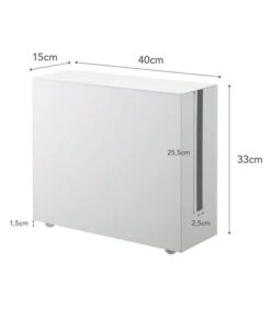 Yamazaki Cable Box With Casters - Tower - White -Dagelijkse Boodschappen Winkel 5a64797935724a8ea1ea0cbe64834cdb