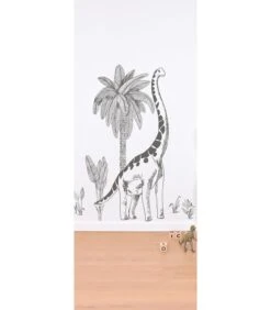 Muursticker Kinderkamer - Dinosaurus En Palmboom -Dagelijkse Boodschappen Winkel 5a68b770f5d04fd7b4f53c85d68d8718