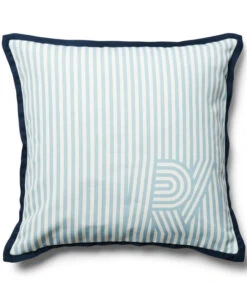 Kussenhoes, Kussensloop 50x50, Gestreept - Santa Barbara - Blauw