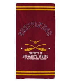 Harry Potter Strandlaken Met Fluwelen Opdruk 100% Katoen, QUIDDITCH TEAM