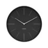 Karlsson Wandklok Normann Station - Zwart, Geborsteld Case - Ø37,5cm