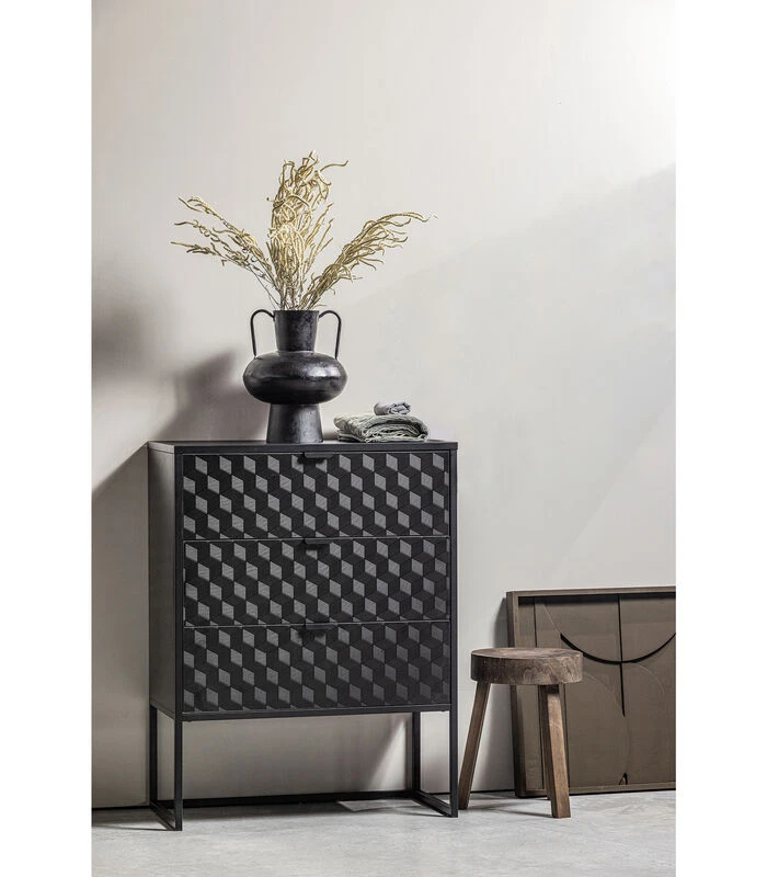 Fiona Vierkant Schilderij - Espresso - 60x60x5 2 Fiona Vierkant Schilderij - Espresso - 60x60x5 - Afbeelding 2