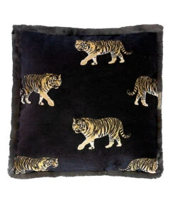 Kussens Met Goud Geborduurde Tijgers