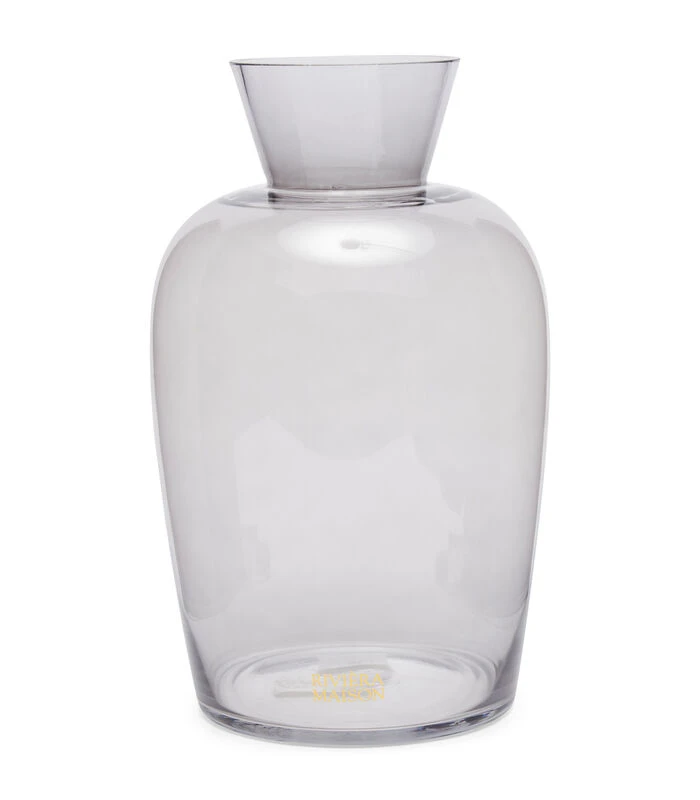 Glazen Vaas, Luxe Bloemenvaas Donker Glas - Porthos - Grey 1 Glazen Vaas, Luxe Bloemenvaas Donker Glas - Porthos - Grey