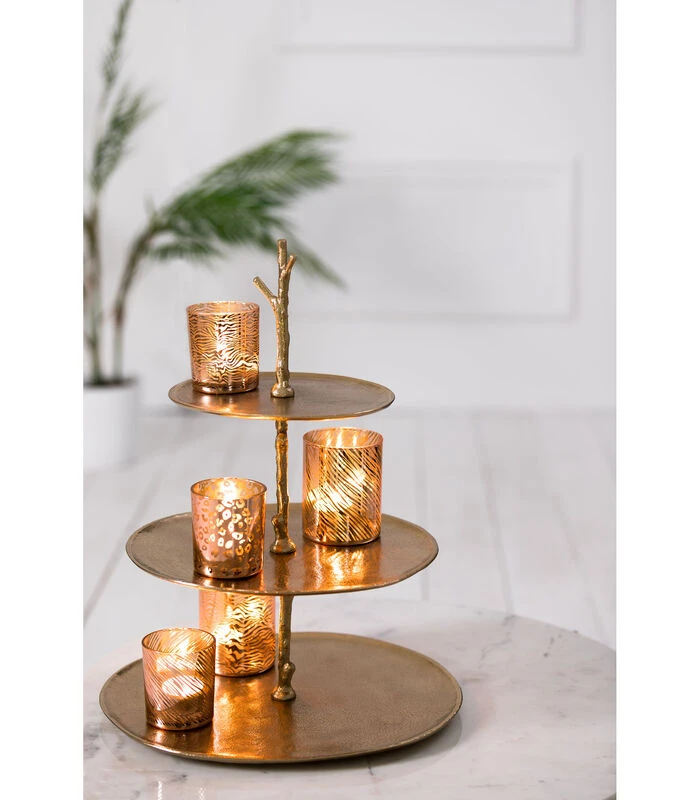 Etagère Tresa - Goud - 2 Laags 2 Etagère Tresa - Goud - 2 Laags - Afbeelding 2