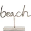 Beeld Met Tekst Op Voet, Deco - Beach Statue - Zilver
