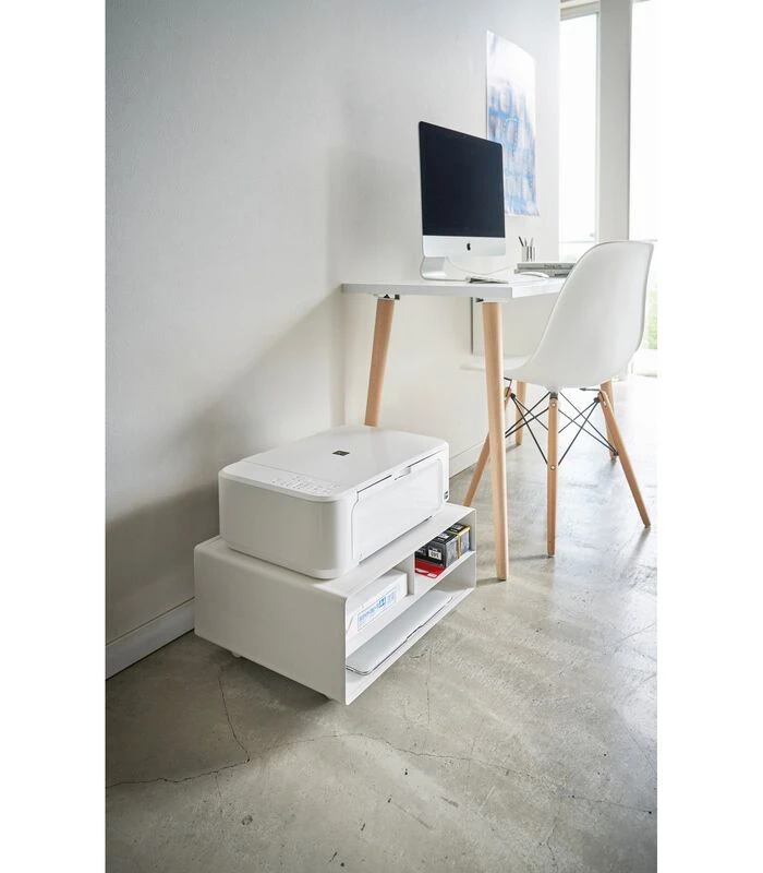 Yamazaki Printer Rack - Tower - White 2 Yamazaki Printer Rack - Tower - White - Afbeelding 2