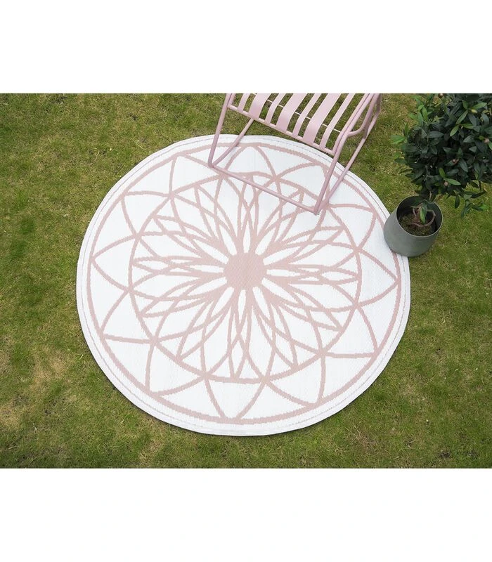 PRESENT TIME Outdoor Tapijt Fairytale - Roze - Rond - Ø150cm 2 PRESENT TIME Outdoor Tapijt Fairytale - Roze - Rond - Ø150cm - Afbeelding 2