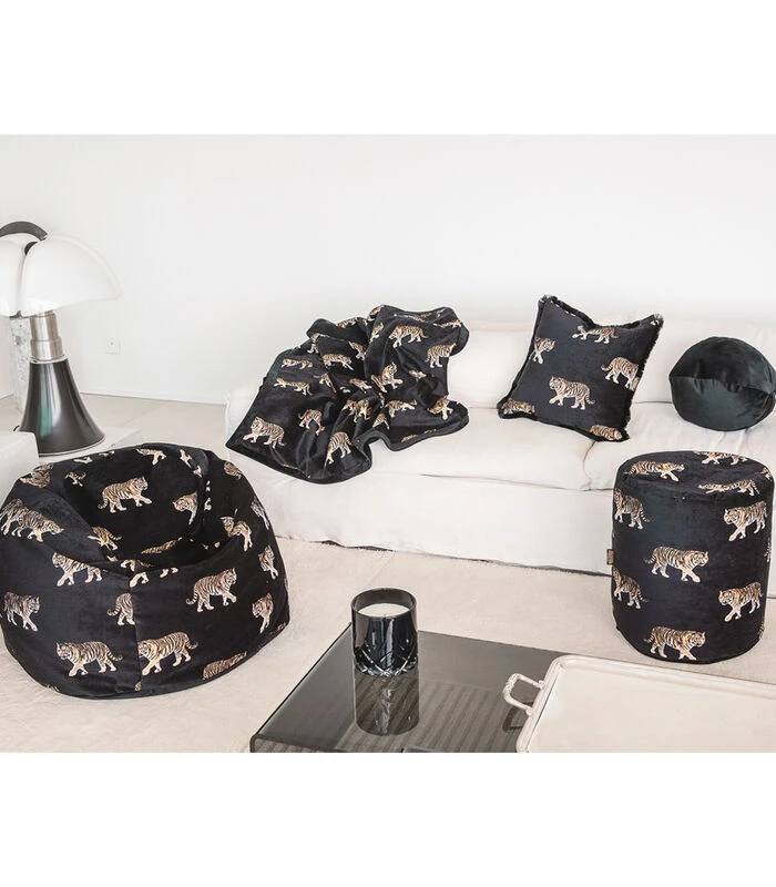 Kussens Met Goud Geborduurde Tijgers 2 Kussens Met Goud Geborduurde Tijgers - Afbeelding 2