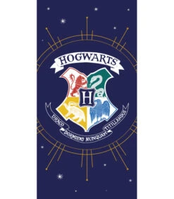 Harry Potter Strandlaken Met Fluwelen Opdruk 100% Katoen, POUDLARD