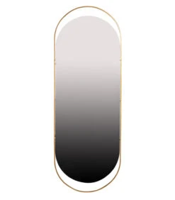 WOOOD Sanou Passpiegel Ovaal XL - Ijzer - Antique Brass - 168x60x1