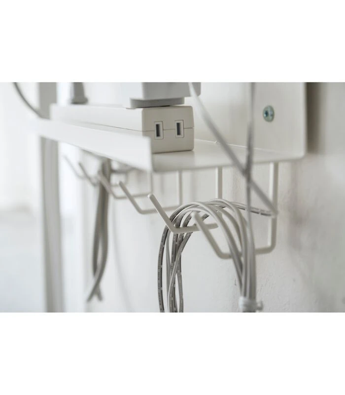 Yamazaki Under-desk Cable & Router Organizer - Smart - White 3 Yamazaki Under-desk Cable & Router Organizer - Smart - White - Afbeelding 3